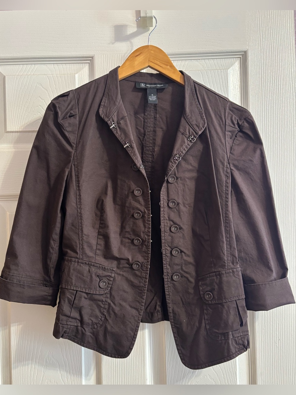 INC  Dark Brown Cotton Jacket